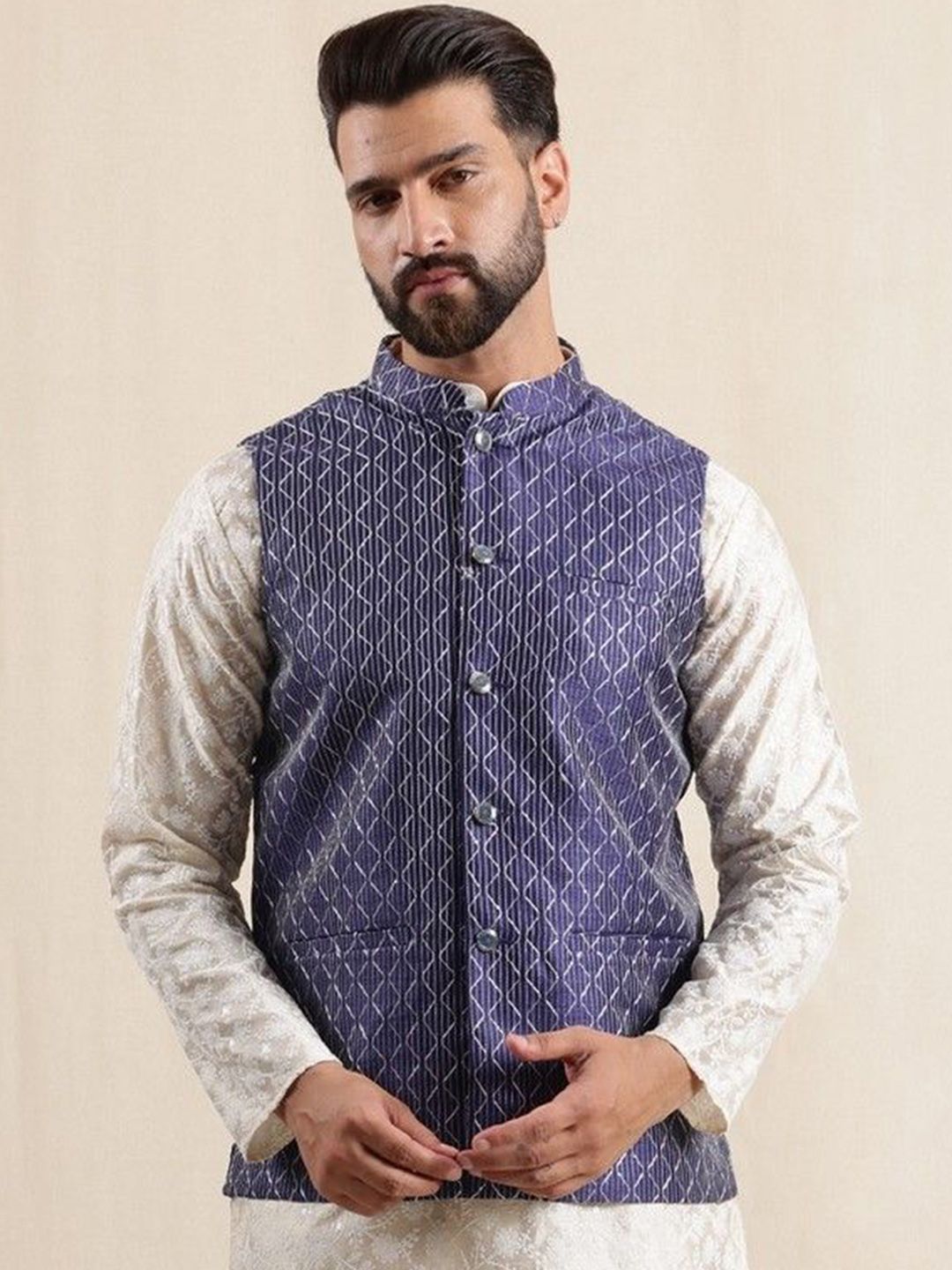 Anouk Embroidered Nehru Jacket