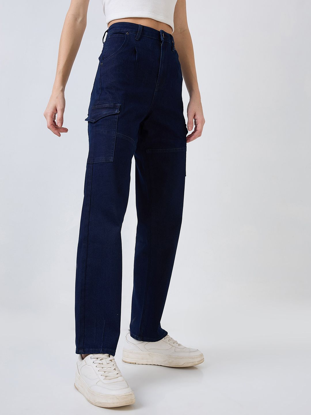 SPYKAR Women Straight Fit High-Rise Highly Distressed Jeans