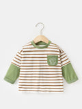 YK Kids Striped Round Neck Cotton T-shirt