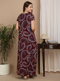 Sweet Dreams Women Printed Maxi Nightdress