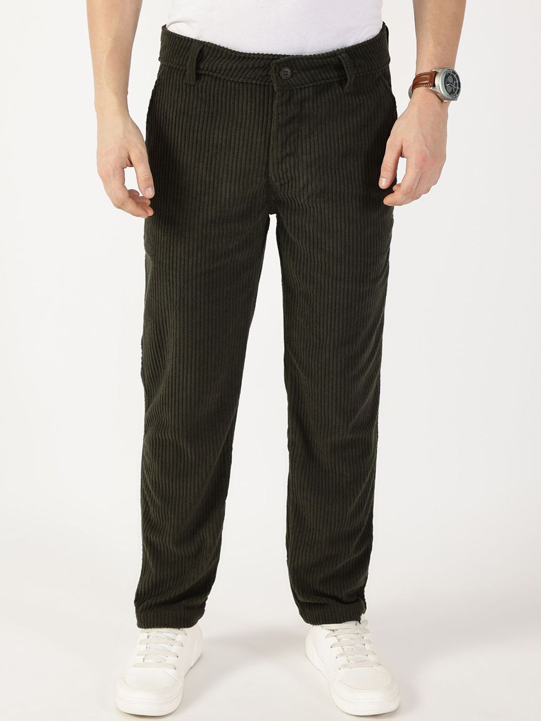 Thomas Scott Men Corduroy Cargo Trousers