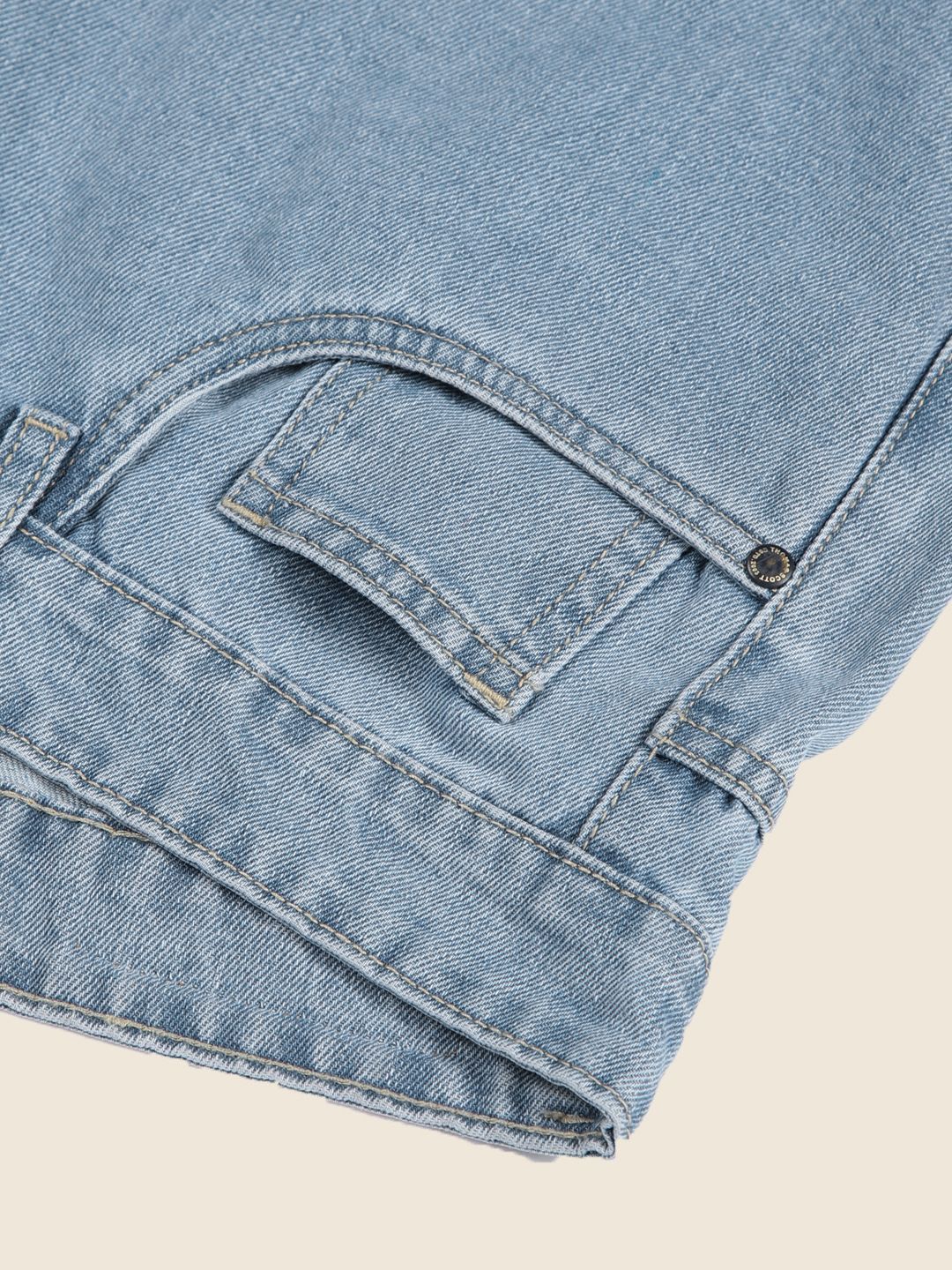 Thomas Scott Men Smart Relaxed Fit Baggy Jeans