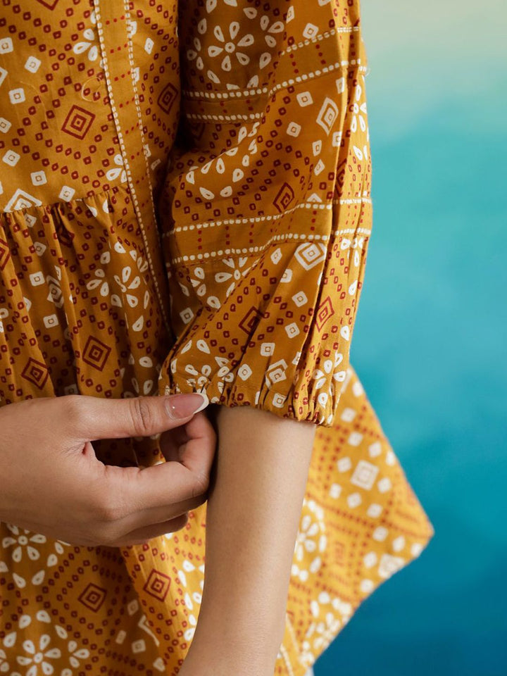 Sanskrutihomes wanita motif etnik dicetak kapas atas