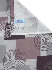 Myntra Elegant Homes Purple & White Geometric 400 TC Single Bedsheet with 1 Pillow Covers
