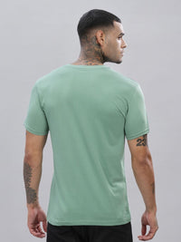 ADRO Lelaki Solid V-Neck Cotton T-shirt