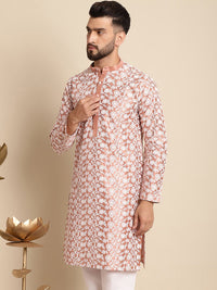 Kerja Benang Sulam Bunga Anouk Kurta Kolar Mandarin