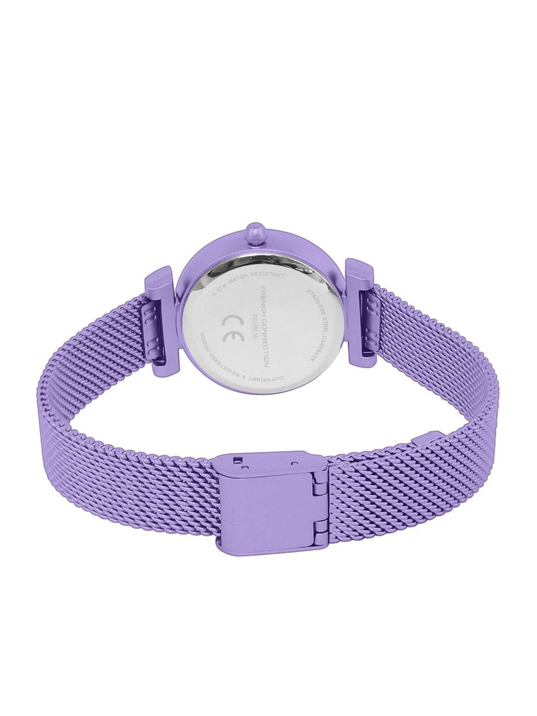 French Connection Women Embellished Dial & Stainless Steel Bracelet Style Straps Analogue Watch FCU5LM