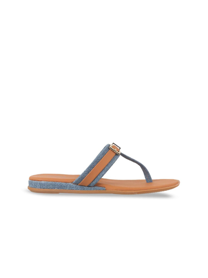 Mochi Women T-Strap Flats with Buckles