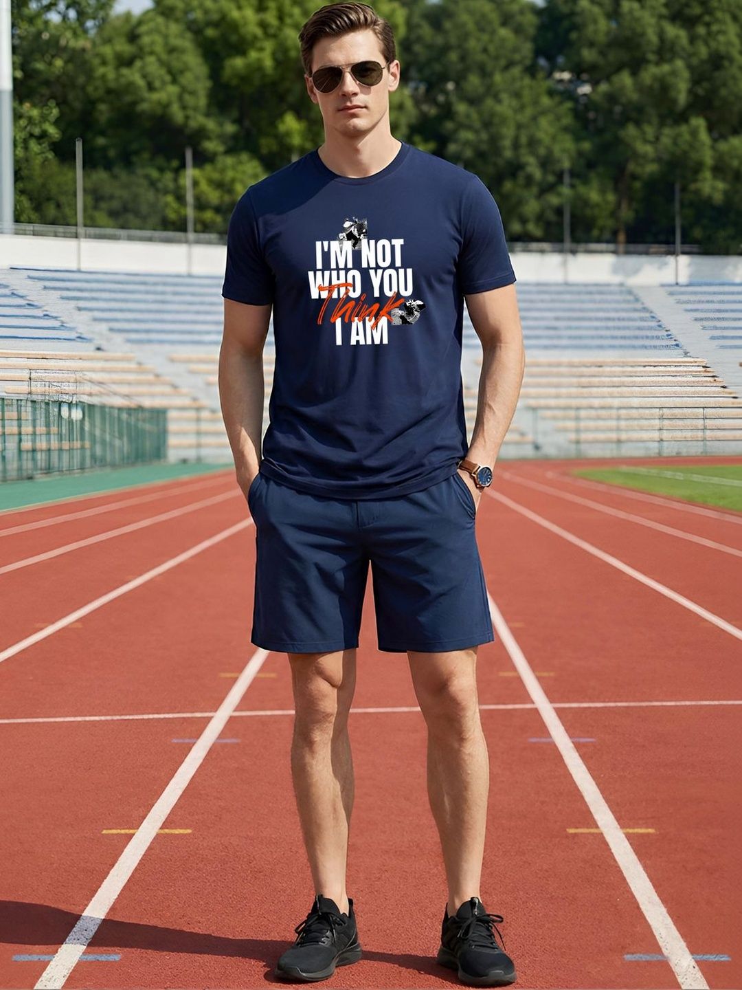 ADRO Men Typography Printed T-shirt