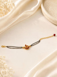PANASH Women Brass Enamelled Gold-Plated Multistrand Bracelet