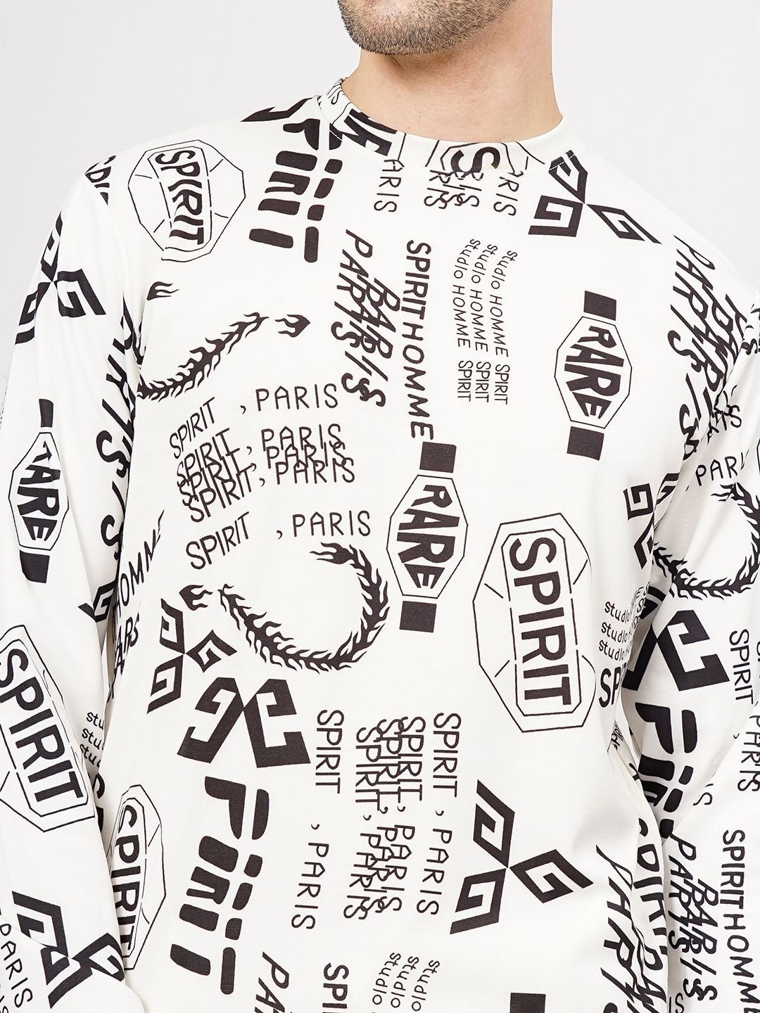 The Indian Garage Co Typography Printed Long Sleeve Sweatshirt & Shorts