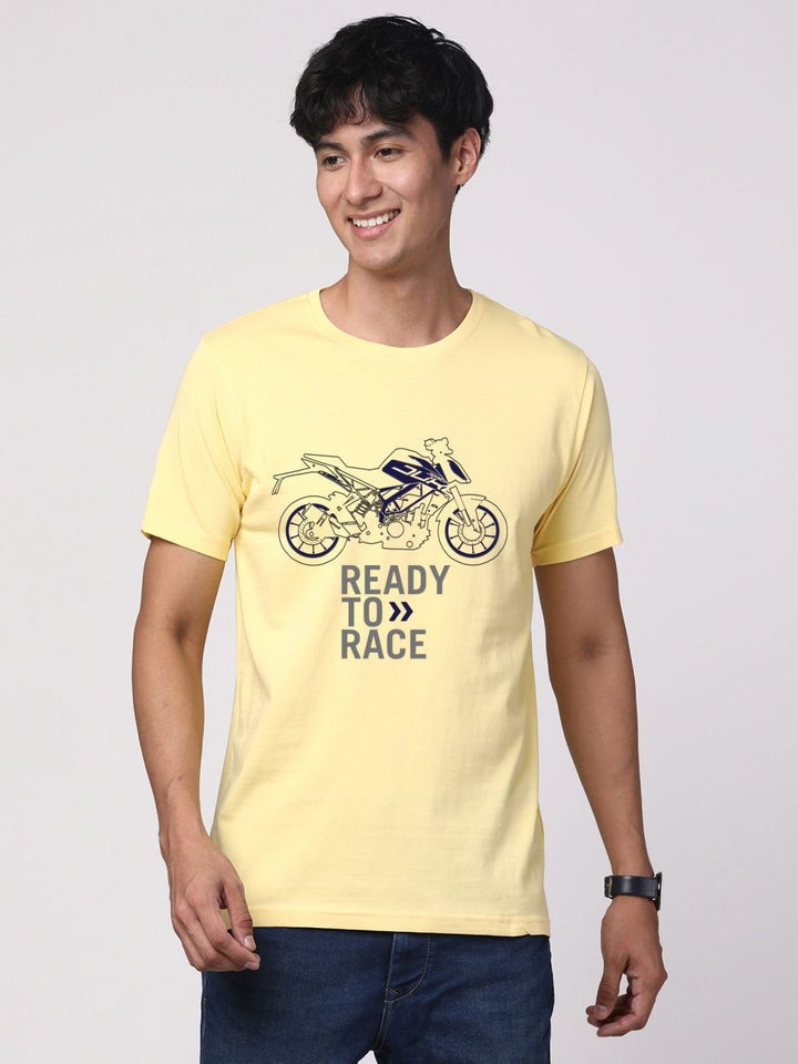 ADRO Men Graphic Printed Round Neck Cotton T-shirt