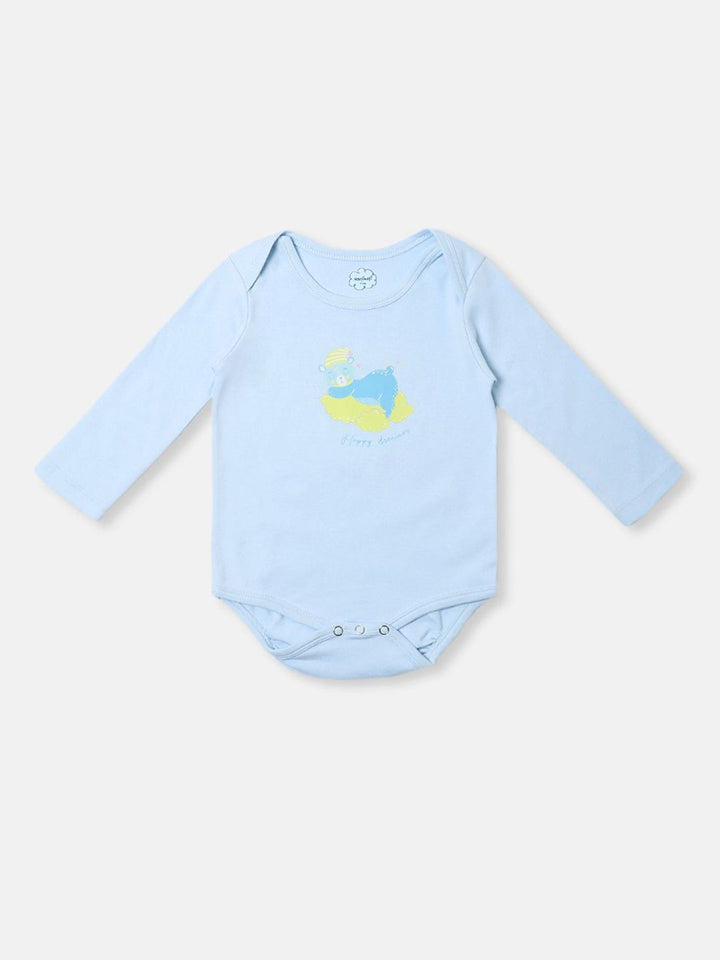 Nautinati's Infants' Cotton Interlock Boys Pack Of 2 Cloud Print Onesie