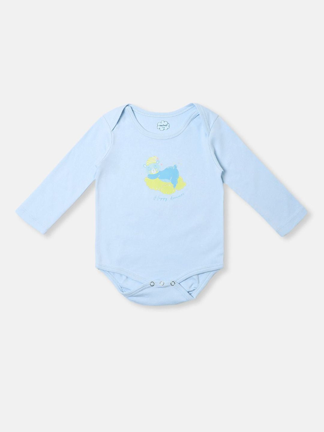 Nautinati's Infants' Cotton Interlock Boys Pack Of 2 Cloud Print Onesie