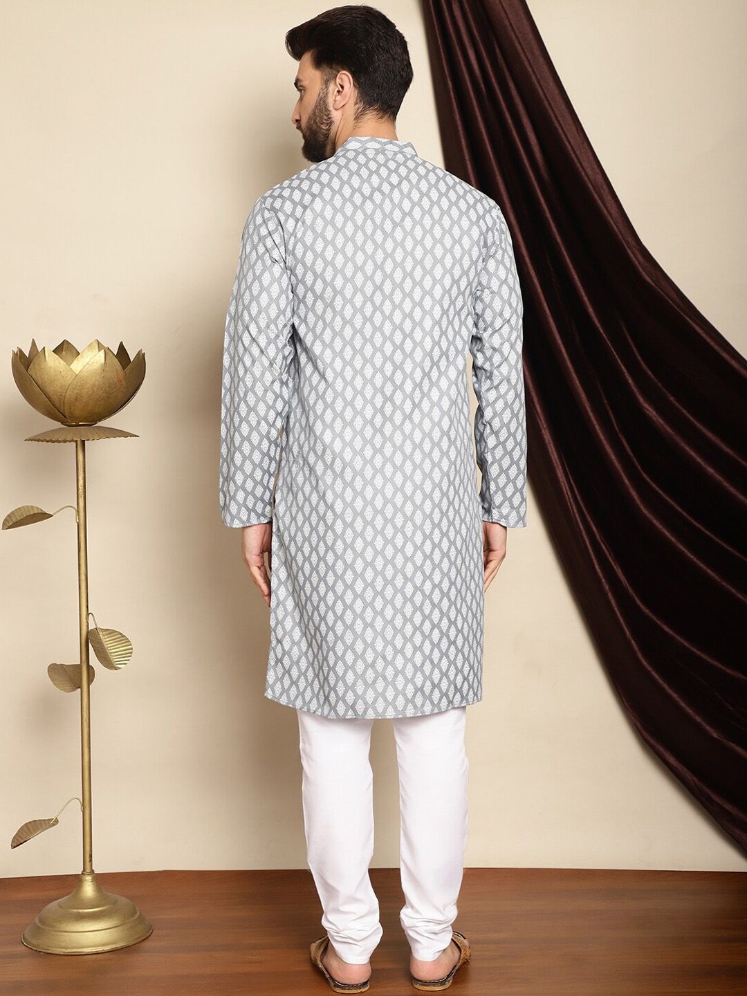 Anouk Bandhani Printed Kurta With Churidar