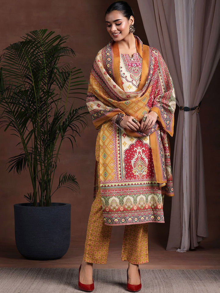 Libas Ethnic Motifs Printed Kurta with Trousers & Dupatta