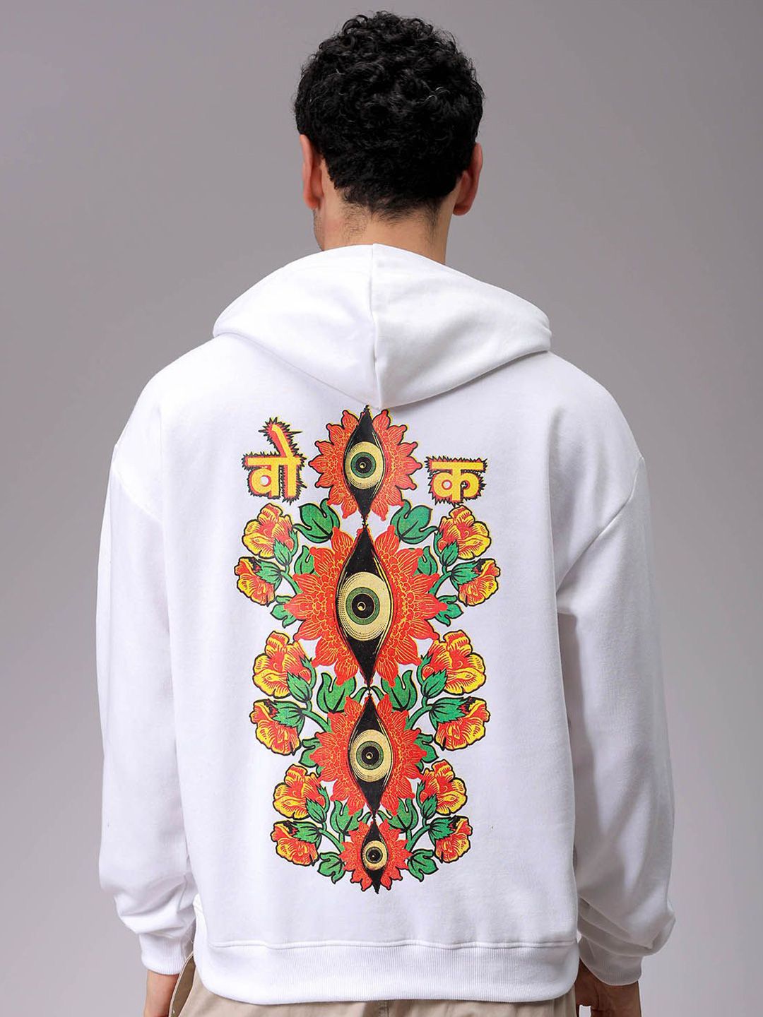 The Indian Garage Co Men Printed Hooded Sweatshirt