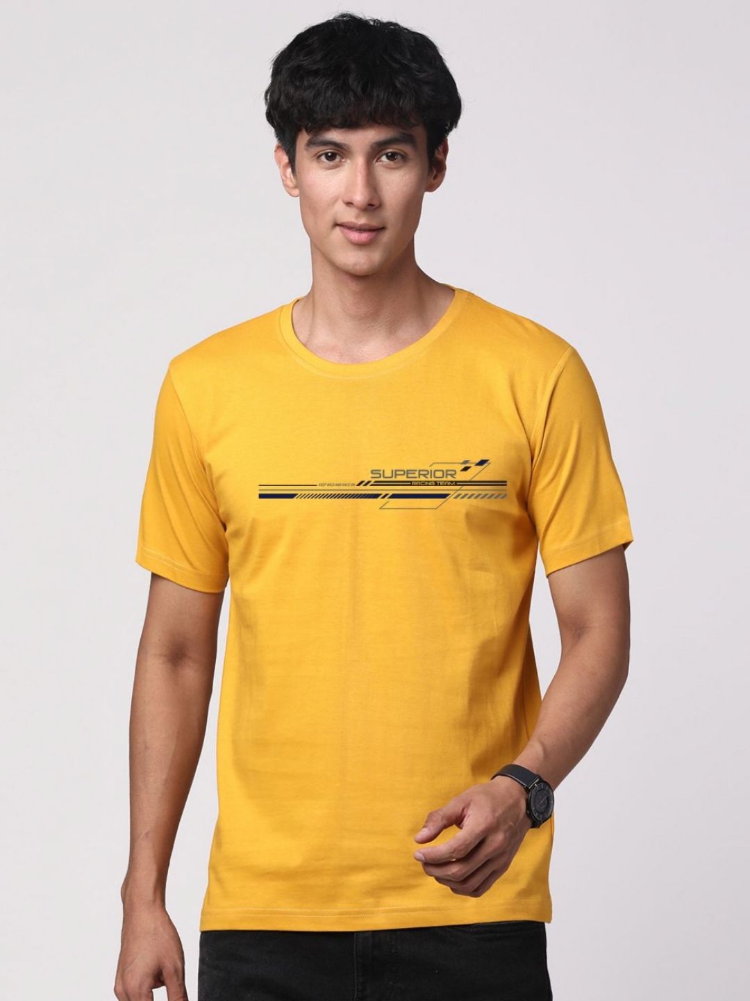 Pek ADRO 3 Baju-T Kapas Leher Bulat Bercetak