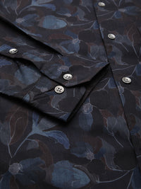 VASTRADO Men Classic Spread Collar Floral Printed Cotton Slim Fit Casual Shirt