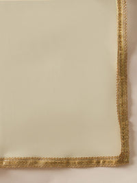 Indo Era Floral Embroidered Chanderi Silk Straight Kurta With Trousers & Dupatta