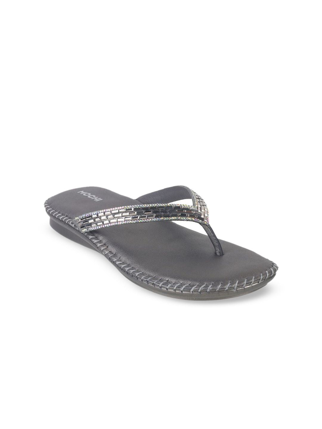 Mochi Women Printed Open Toe Flats
