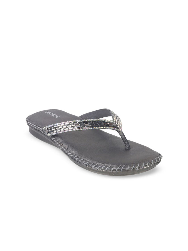 Mochi Women Printed Open Toe Flats