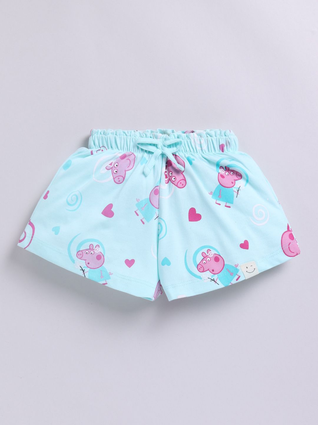 Happy Faces Girls Peppa Pig Printed Pure Cotton Shorts
