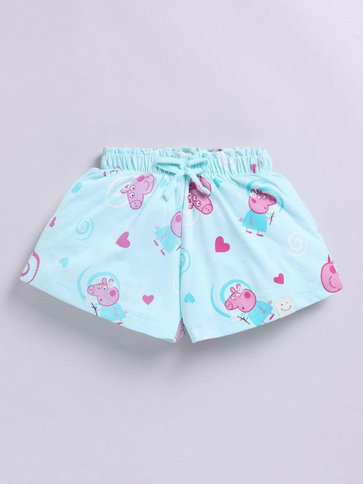Happy Faces Girls Peppa Pig Printed Pure Cotton Shorts