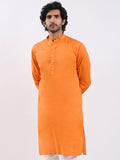 VASTRAMAY Mandarin Collar Cotton Straight Kurta