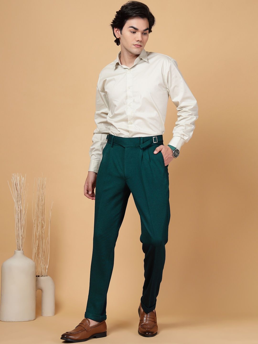 Seluar Formal Formal Lycra Hijau KLOTTHE Lelaki