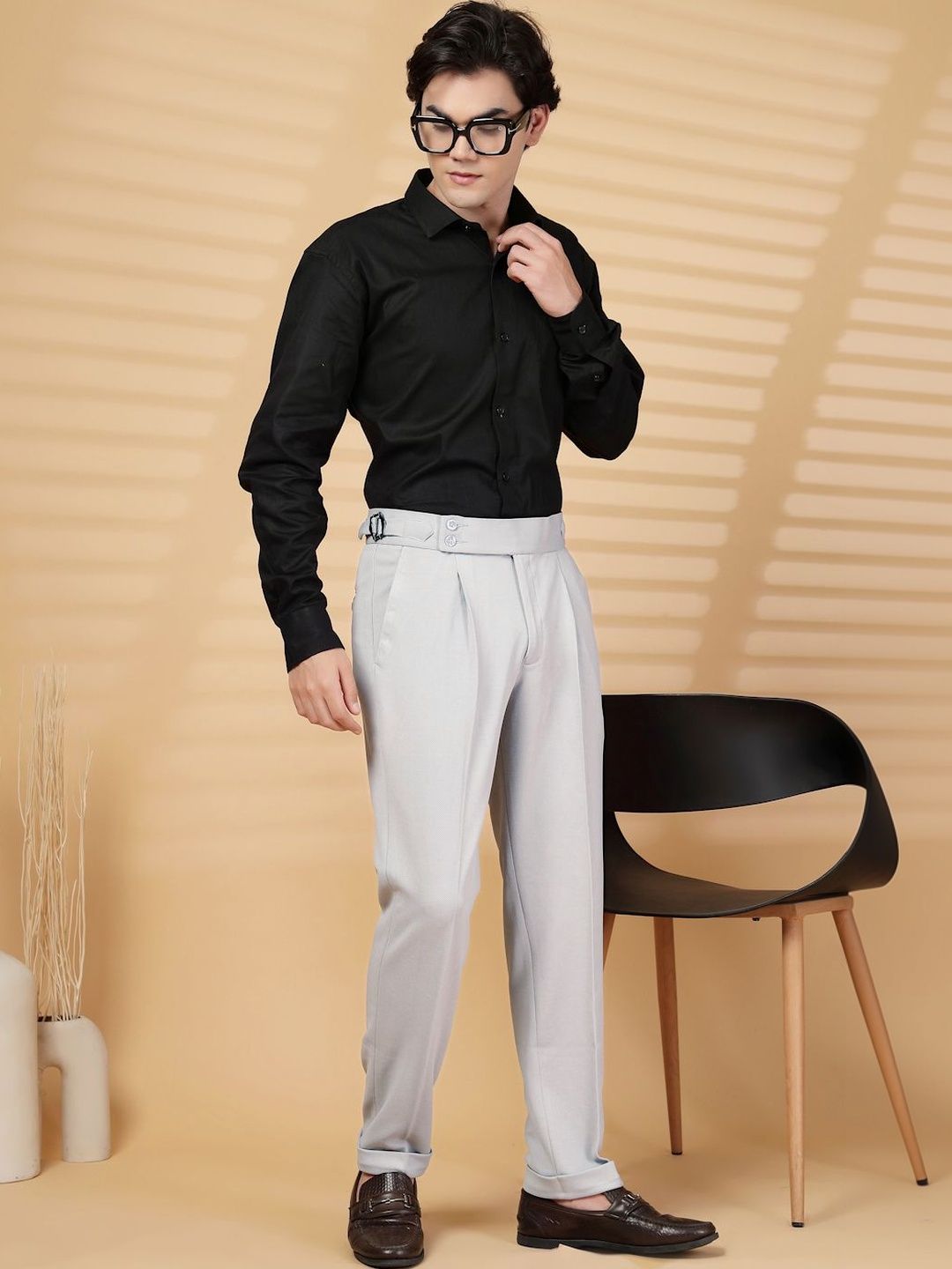 Moda Rapido Men Easy Wash Pleated Trousers
