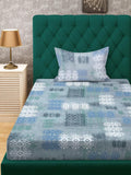 Myntra Elegant Homes Printed Dilengkapi 400 TC Kapas Tulen Cadar Single Dengan Sarung Bantal