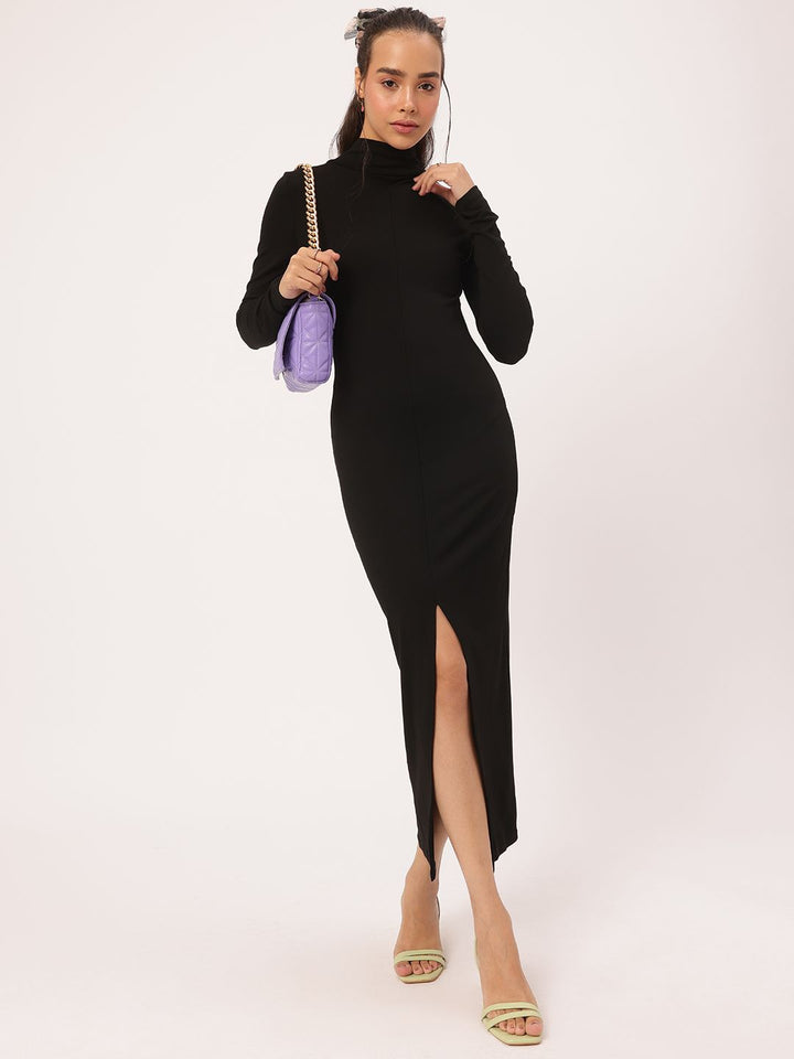 DressBerry Midnight Muse High Slit Bodycon Dress