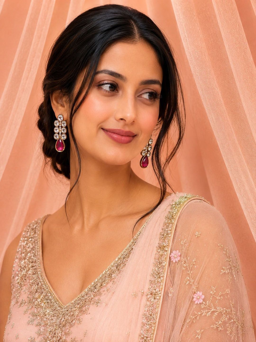 PANASH Teardrop Shaped Drop Earrings