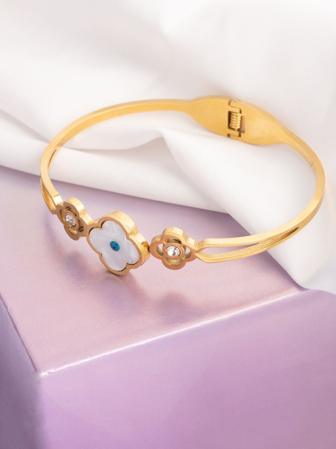 VOGUE PANASH Wanita Brass Gold-plated Bangle-Style Bracelet