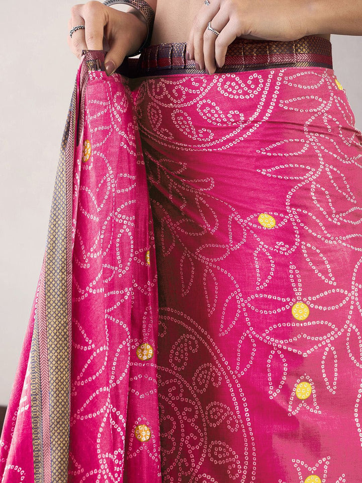 Saree mall Bandhani Ready to Wear Saree With Blouse Piece