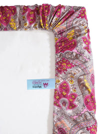 Myntra Elegant Homes Motif Etnik Merah & Kuning 300 TC Cadar Bujang dengan 1 Sarung Bantal