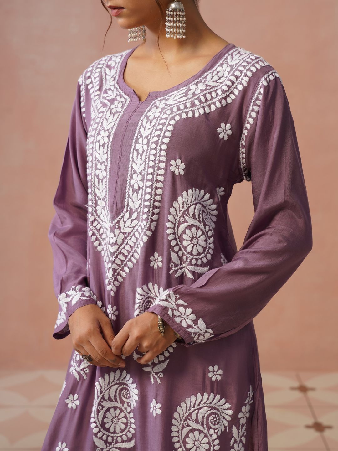 House of Chikankari Women Embroidered Chikankari Kurta
