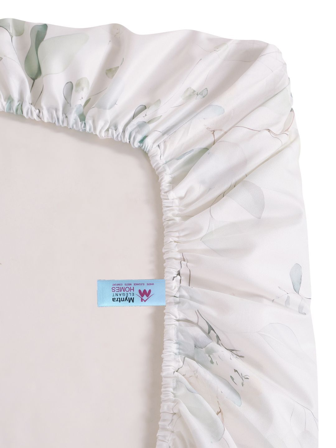 Myntra Elegant Homes White Floral 400 TC King Bedsheet with 2 Pillow Covers