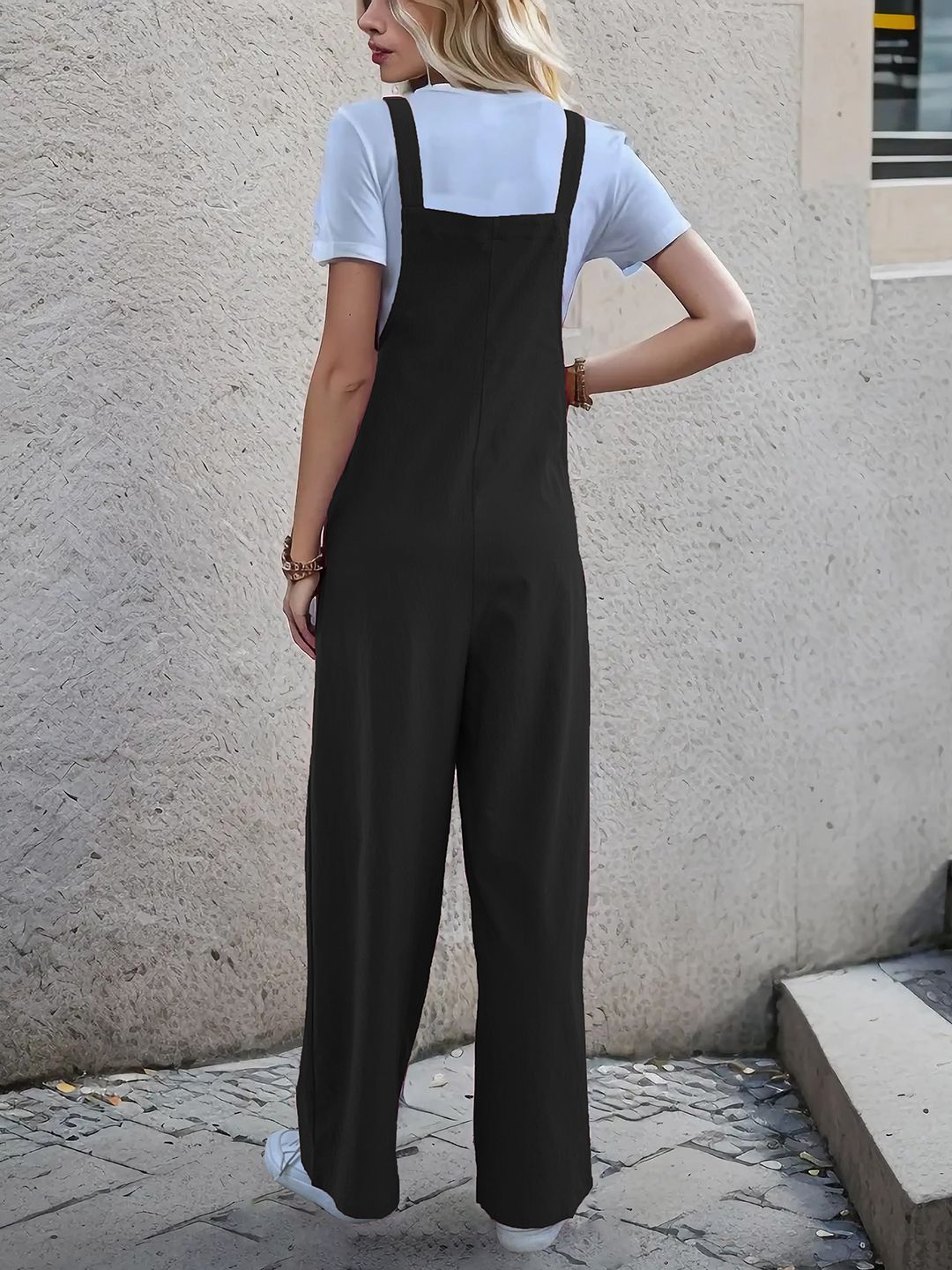 DressBerry Basic Dungaree with Pocket Detail