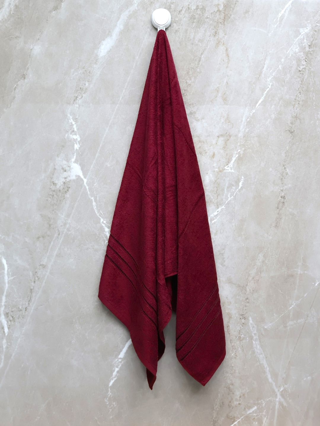 BOMBAY DYEING Maroon 4 Piece Cotton 400 GSM Towel Set