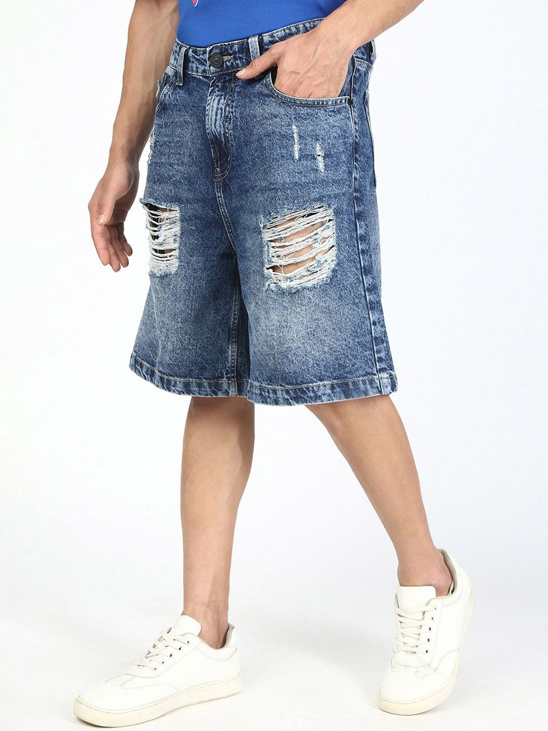 Bene Kleed Men Baggy Fit Denim Shorts