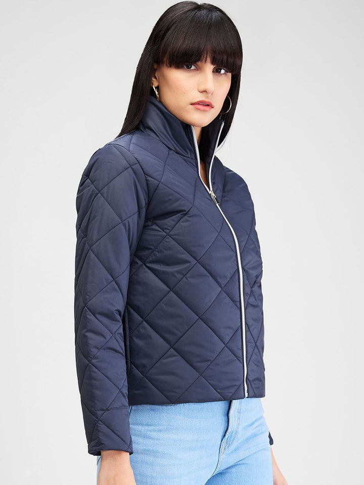Jaket Quilted Geometric Wanita Spykar Wanita