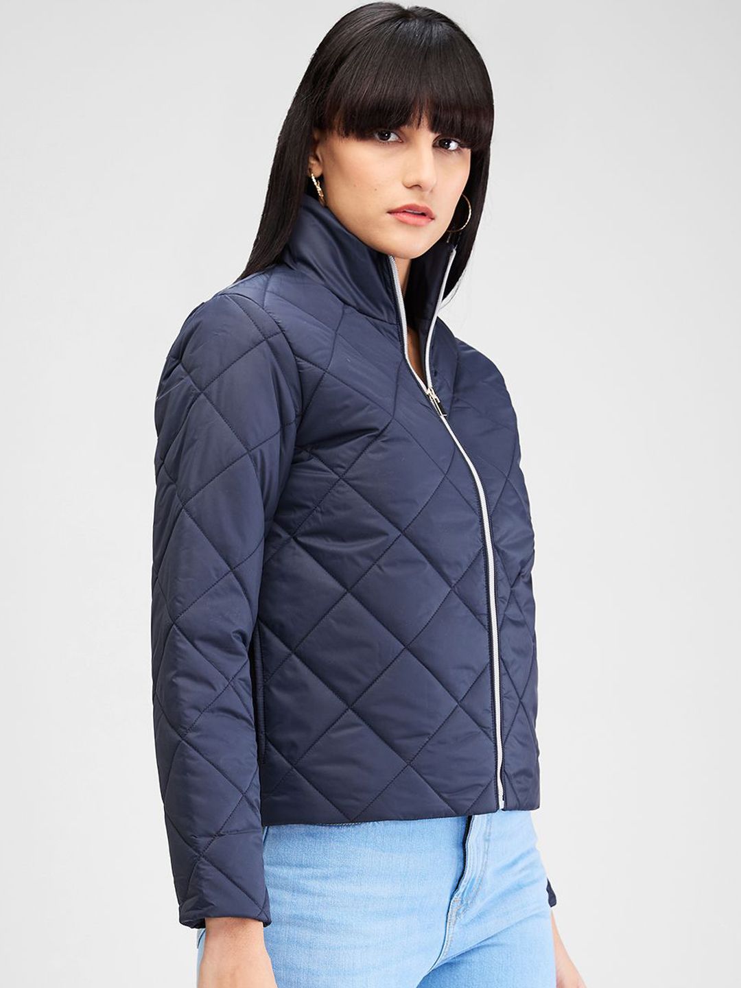 Jaket Quilted Geometric Wanita Spykar Wanita