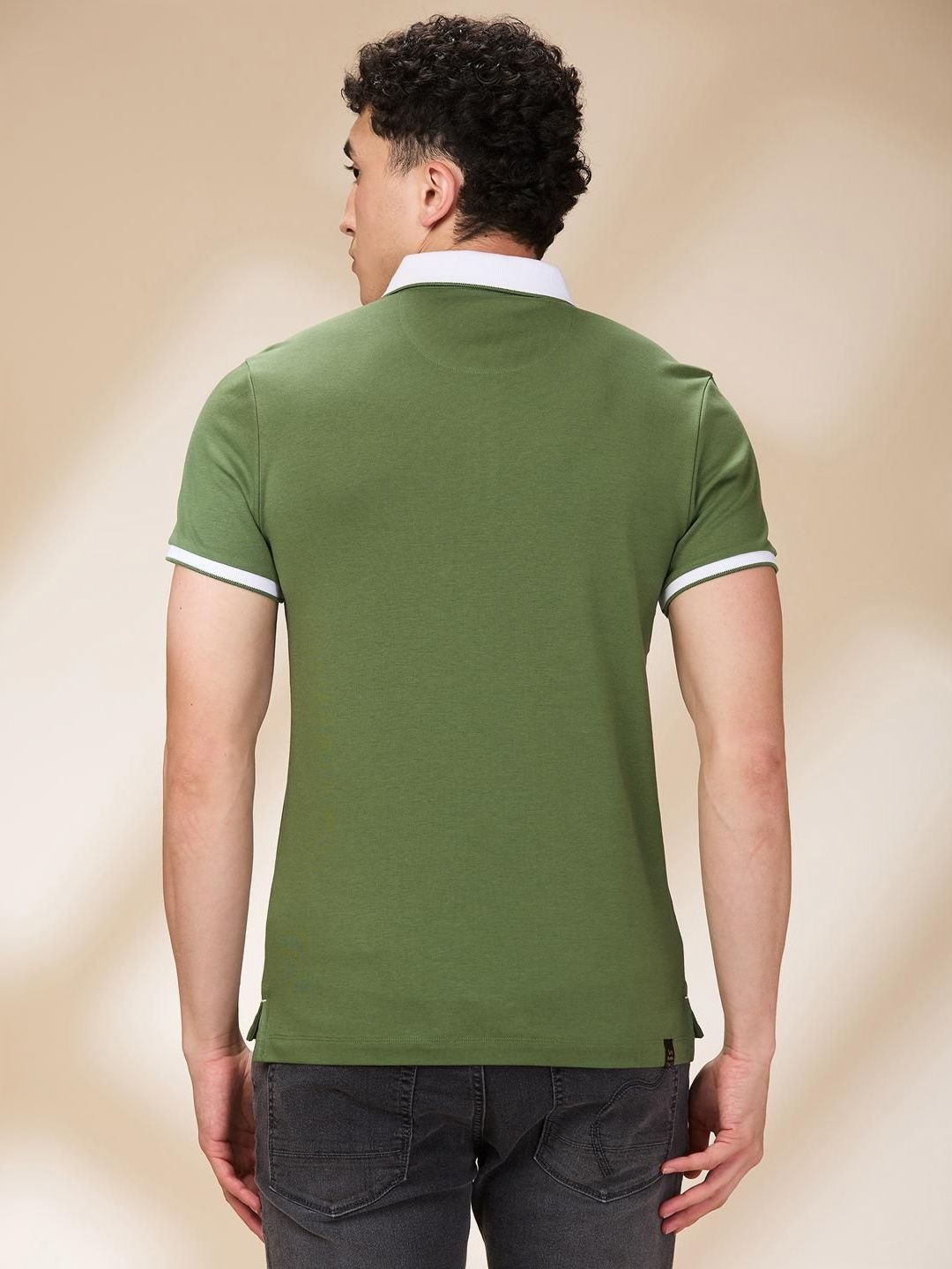 Being Human Men Solid Polo Collar Cotton Slim Fit T-shirt
