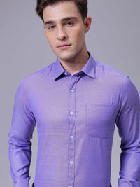The Indian Garage Co. X Luxe Men Slim Fit Cutaway Collar Solid Formal Shirt