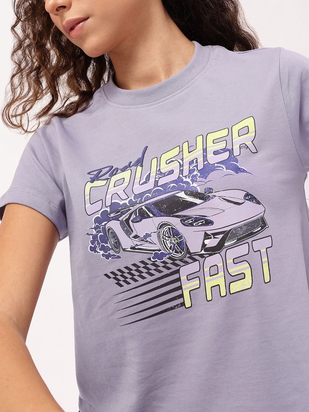 DressBerry Pit Stop Prints Boxy Tee