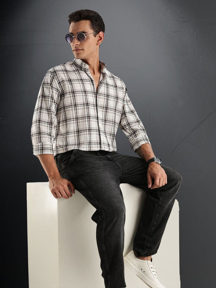 ADRO Standard Tartan Checks Checked Casual Shirt