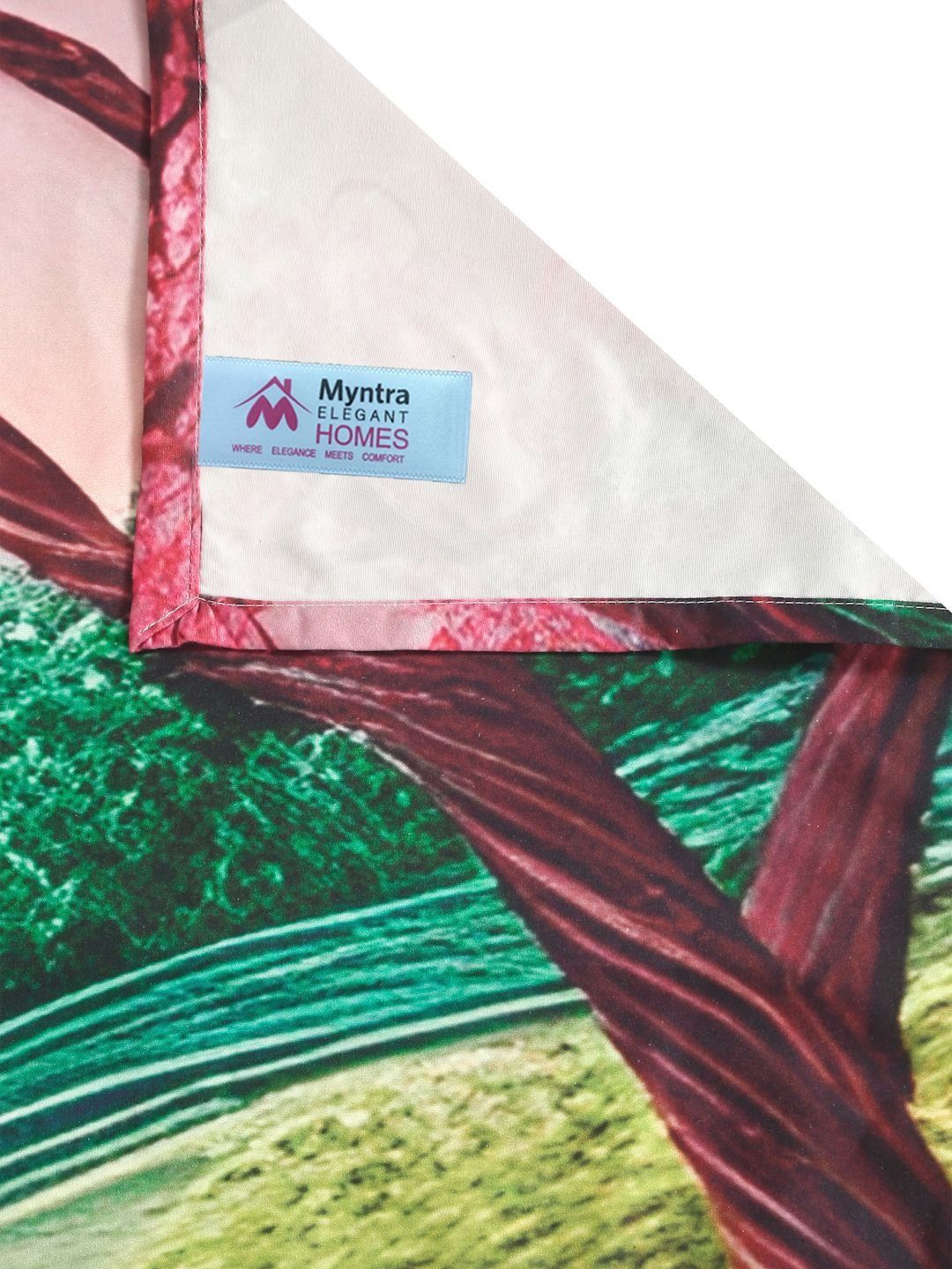 Myntra Elegant Blue & Pink Floral 400 TC King 7D Bedsheet & 2 Pillow Cover 250X225 cm