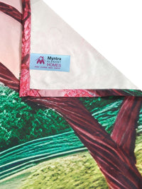 Myntra Elegant Blue & Pink Floral 400 TC King 7D Bedsheet & 2 Pillow Cover 250X225 cm